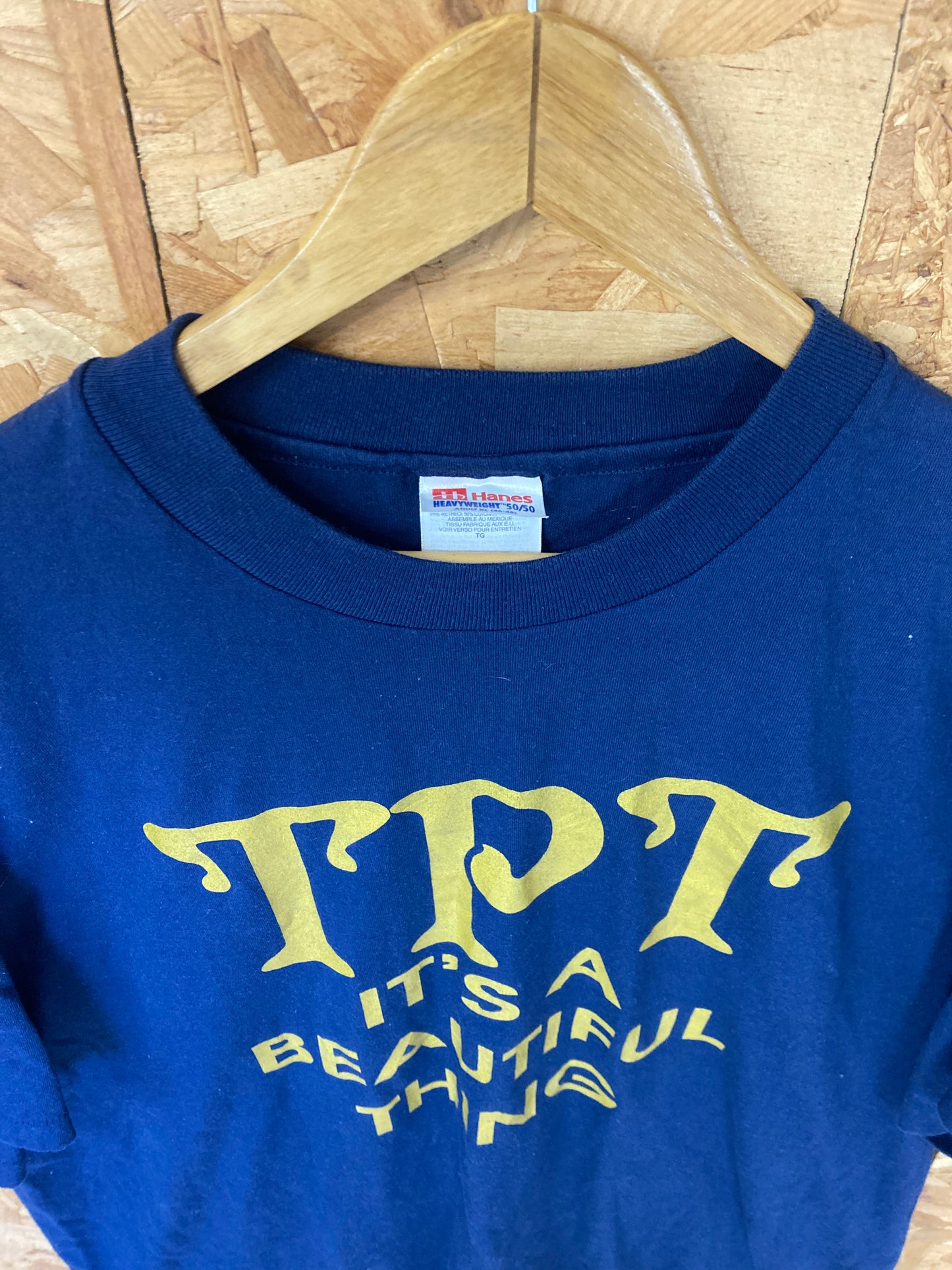 Vintage 90s TPT its a beautiful thing navy blue gold souvenir t-shirt size XL