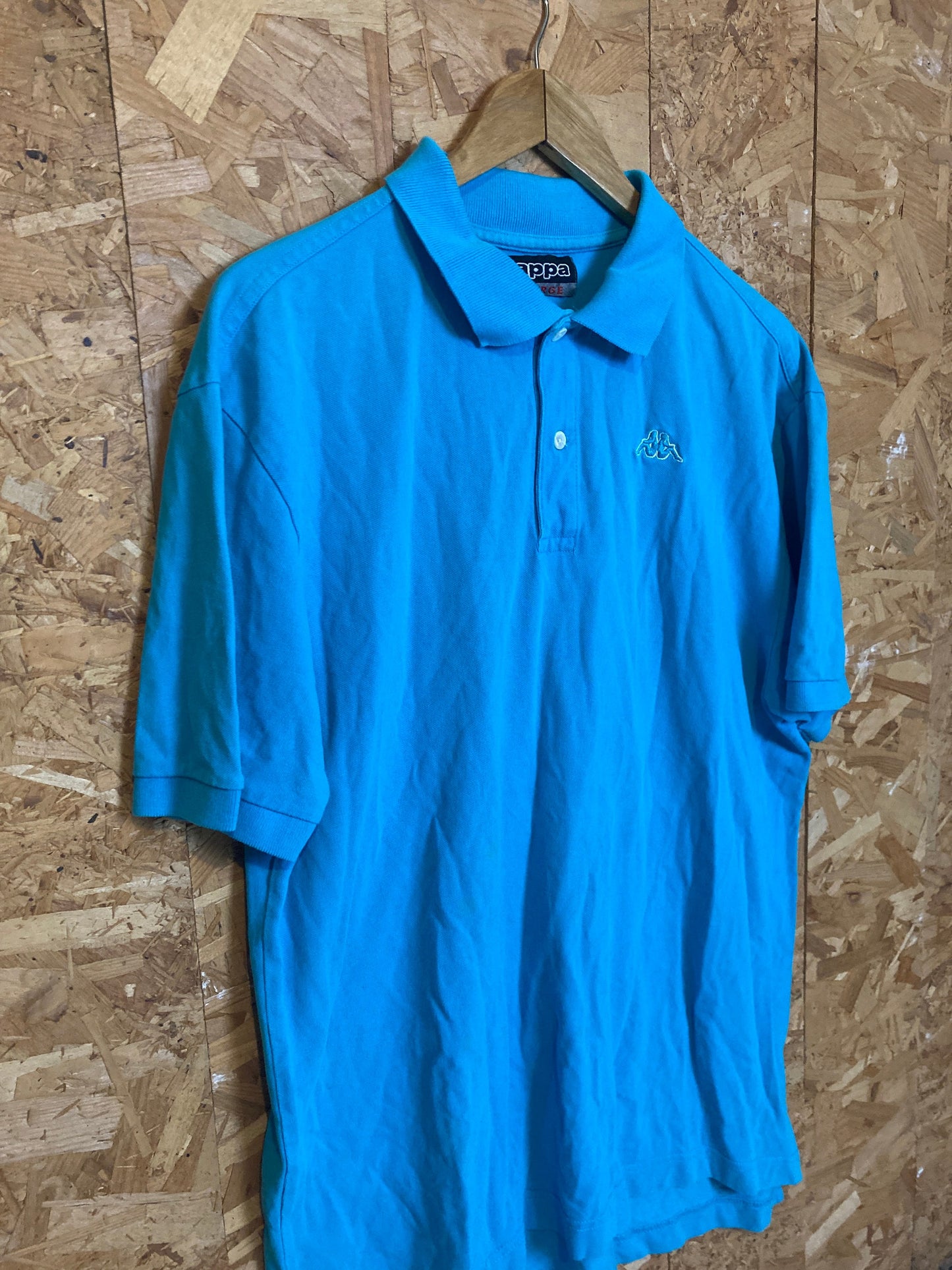 Vintage Y2K Kappa electric blue minimal polo t-shirt size XXL