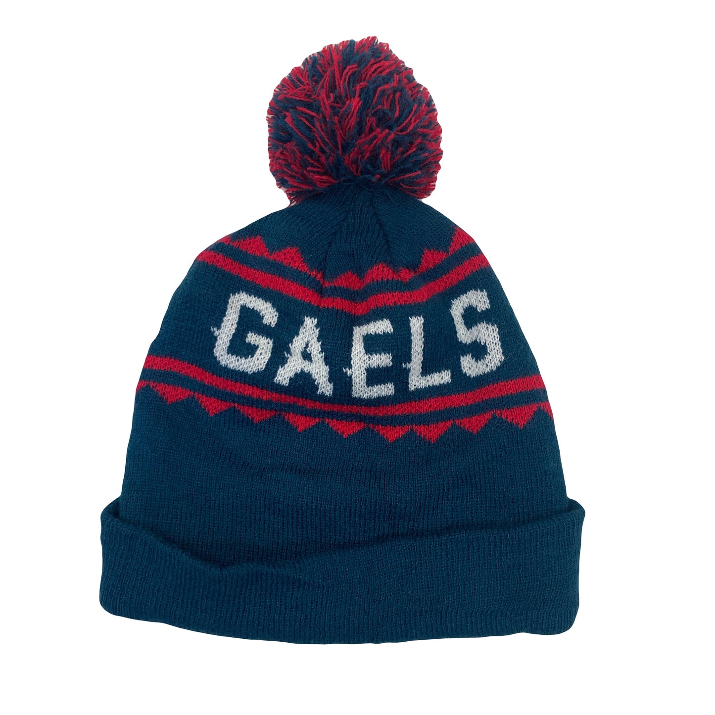 Vintage Swintmarys Gaels SF sports team spell out blue red winter beanie bobble hat