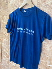 Vintage 80s Nelson Piquet World Champion Formula 1 souvenir USA navy blue t-shirt size medium