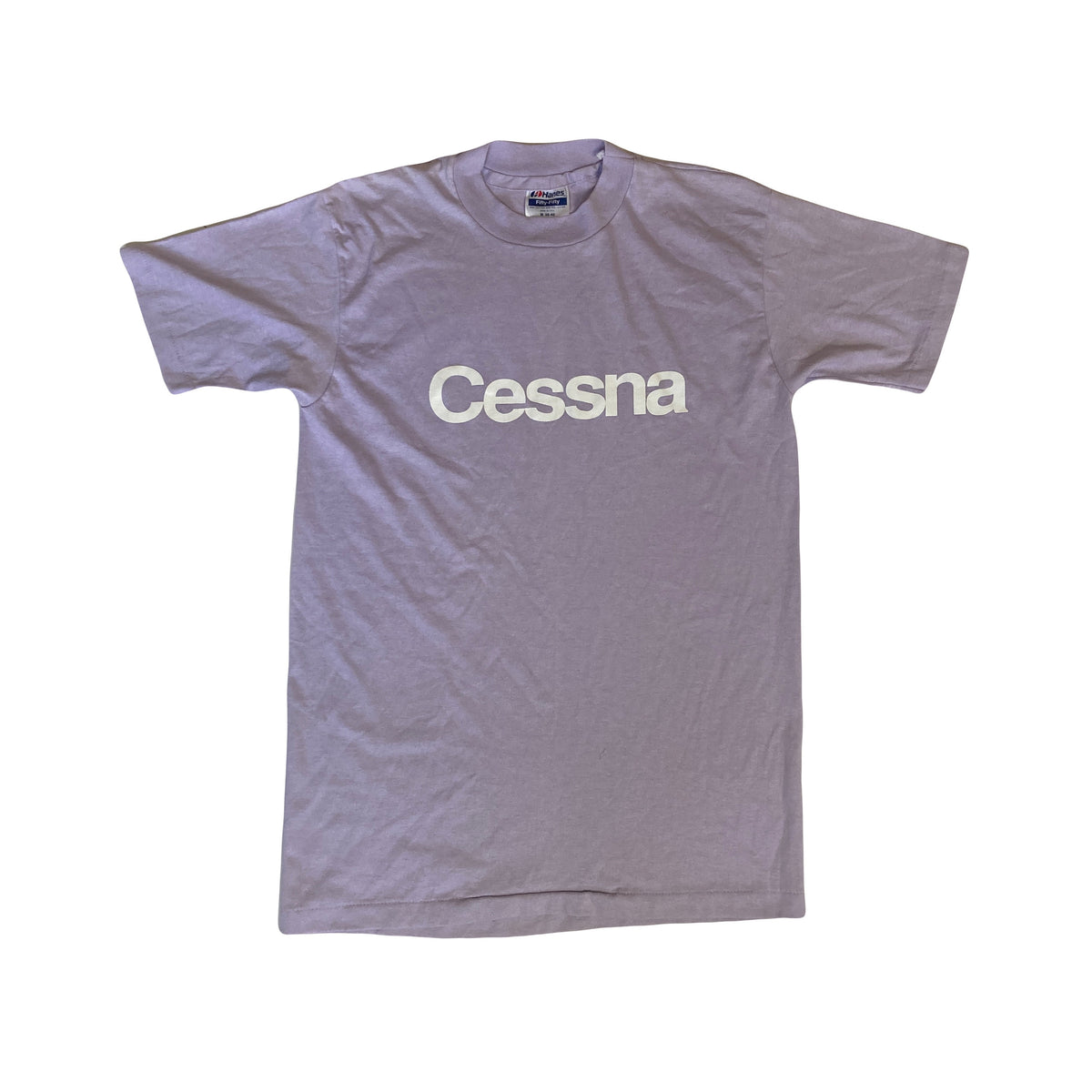 Vintage 90s Cessna promo souvenir pink lilac t-shirt size medium by Hanes