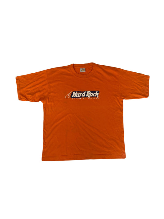 Vintage 90s Hard Rock Cafe Sharm El Sheikh orange heavyweight t-shirt size large