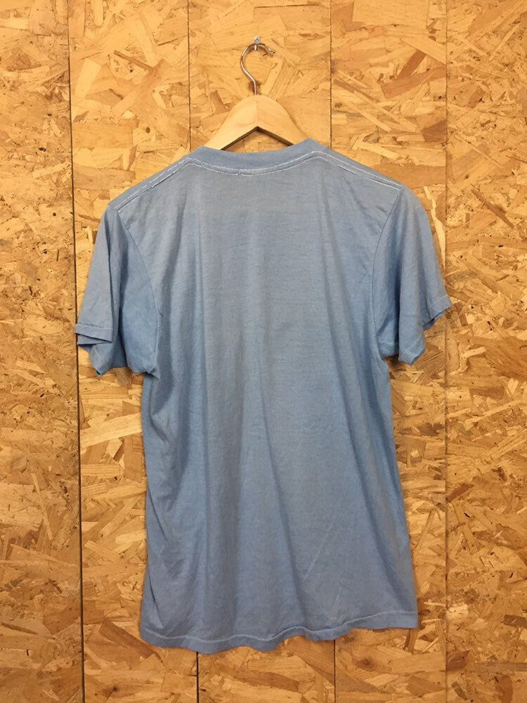 Vintage 80s USA The Enchanted Forest Pre school & daycare light blue t-shirt size medium