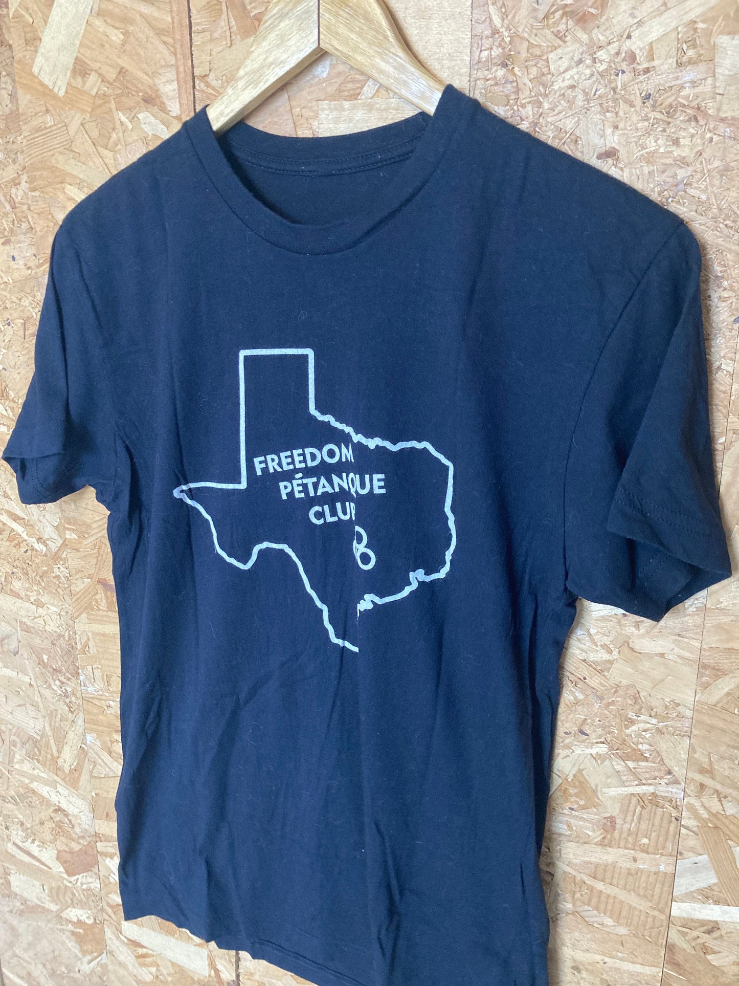 Vintage Freedom Pétanque Club Texas USA Souvenir black t shirt size small