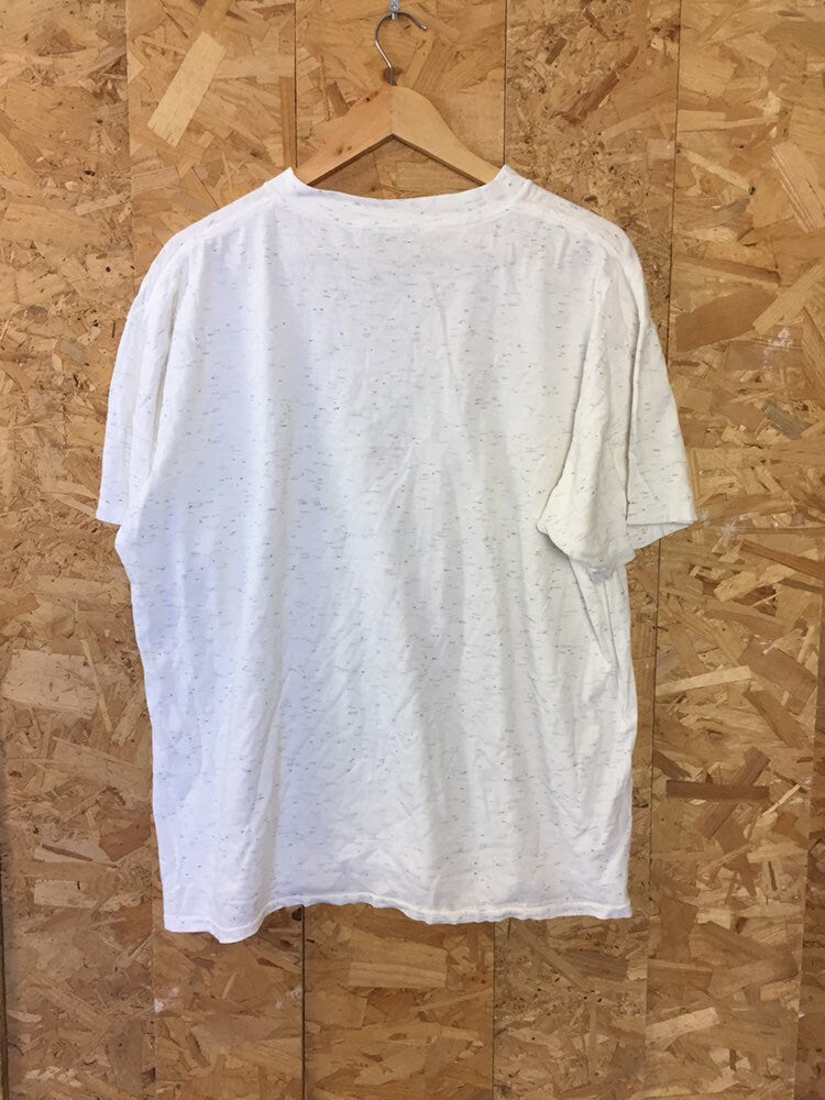 Vintage 90s USA Souvenir Native American costume style decoration white grey fleck t-shirt size XL