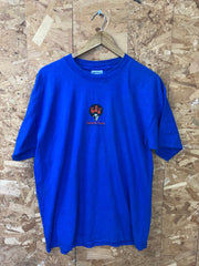 Vintage 90s Quirky Awestruck Christ In Youth religious souvenir USA blue t-shirt size large