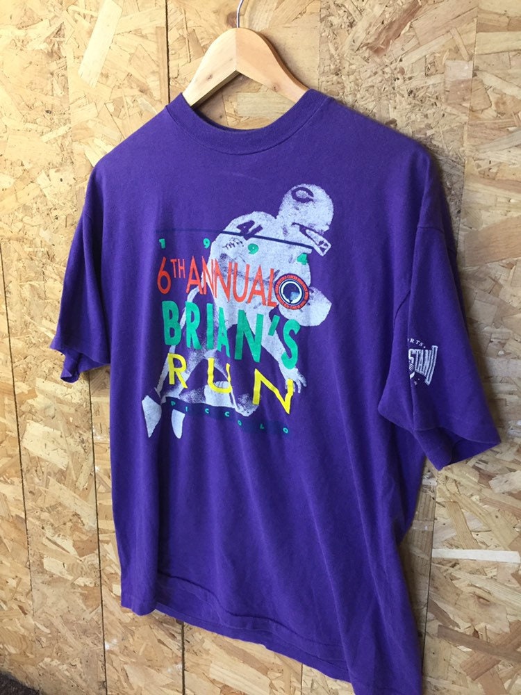 Vintage 1994 Brian’s 6th Annual fun run Chicago purple quirky USA souvenir t-shirt size large