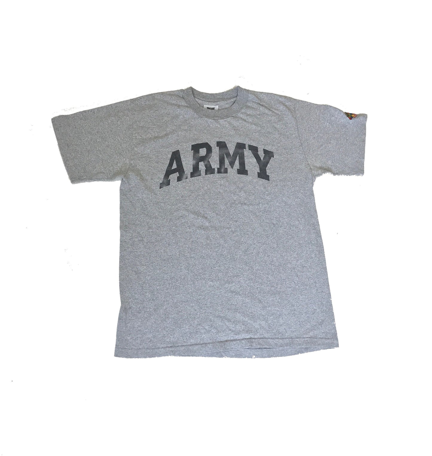 Vintage 80s USA army issue physical training heather grey t-shirt size medium West Point academy AHG