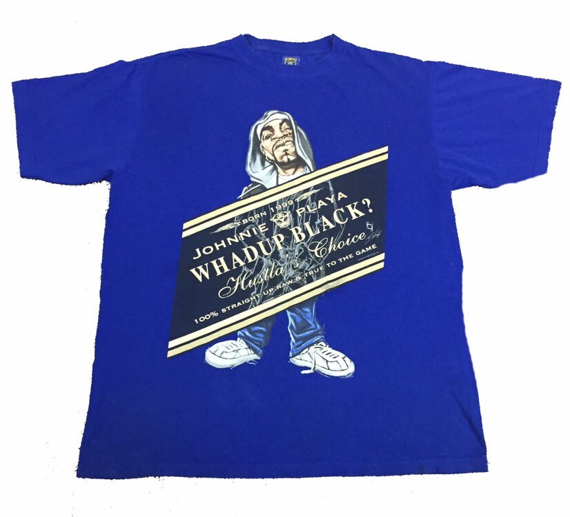 Vintage Johnnie Playa Hustlers Choice Hip Hop rap legends blue t shirt size XL by givemeface