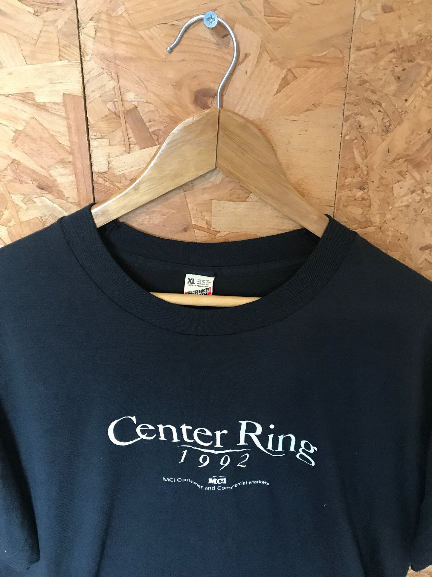 Vintage 92 MCI Center Ring Promotional USA black souvenir t-shirt size X-large by ScreenStars