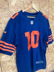 Vintage USA NFL Chicago bears Mitchell Trubisky player jersey navy blue orange size large by Nike