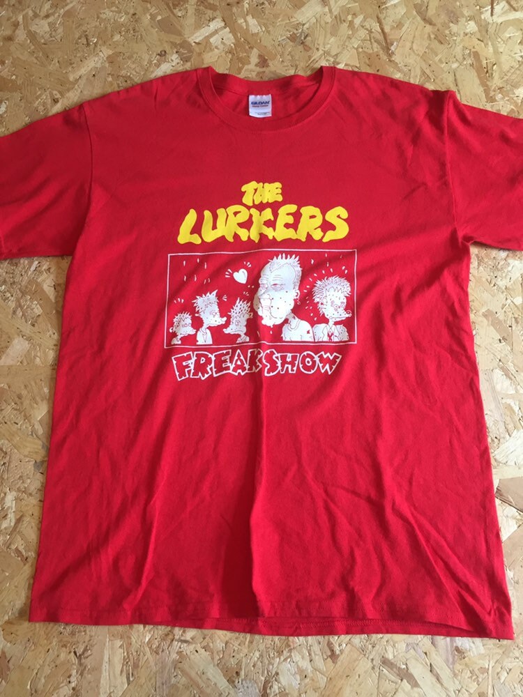 Rare signed band t-shirt UK punk band The Lurkers new wave punk red size large