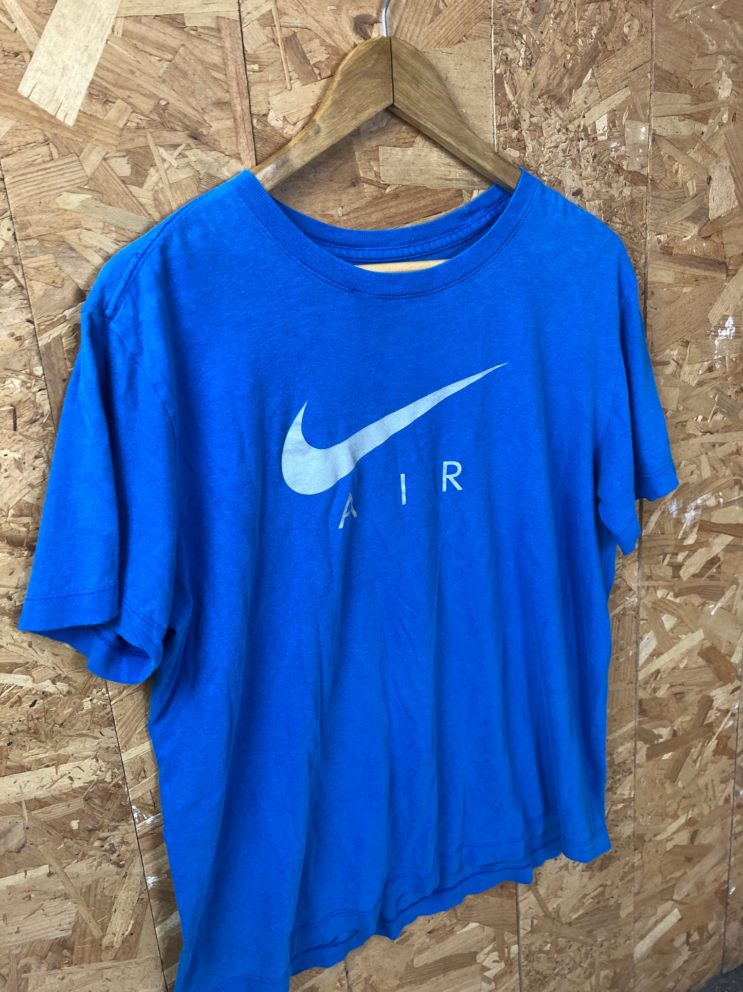 Vintage Y2K Nike Air logo minimal blue t-shirt size medium