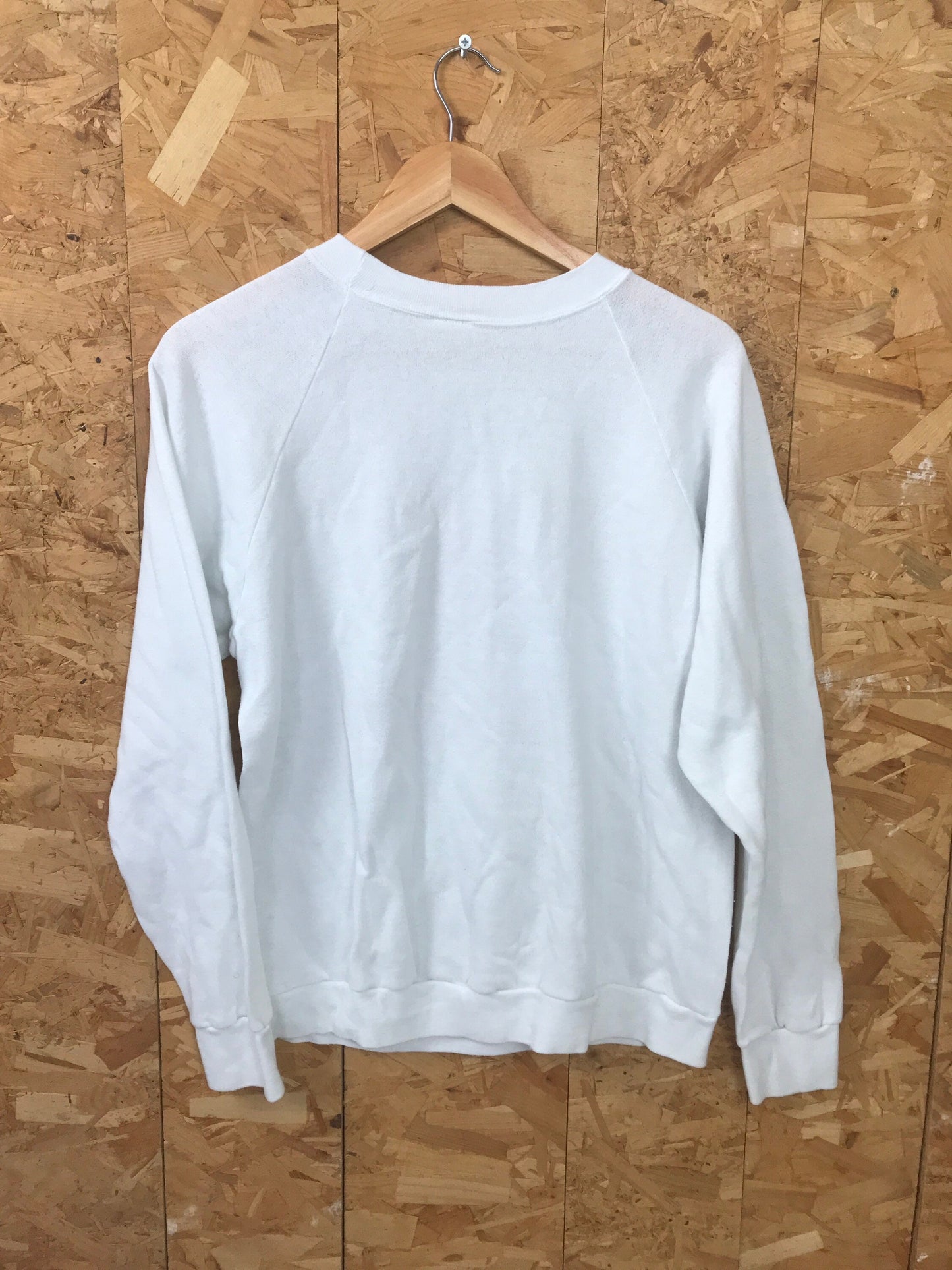 Vintage 80s USA Cherokee Heritage Pumpkintown Festival souvenir white crew neck sweater size medium