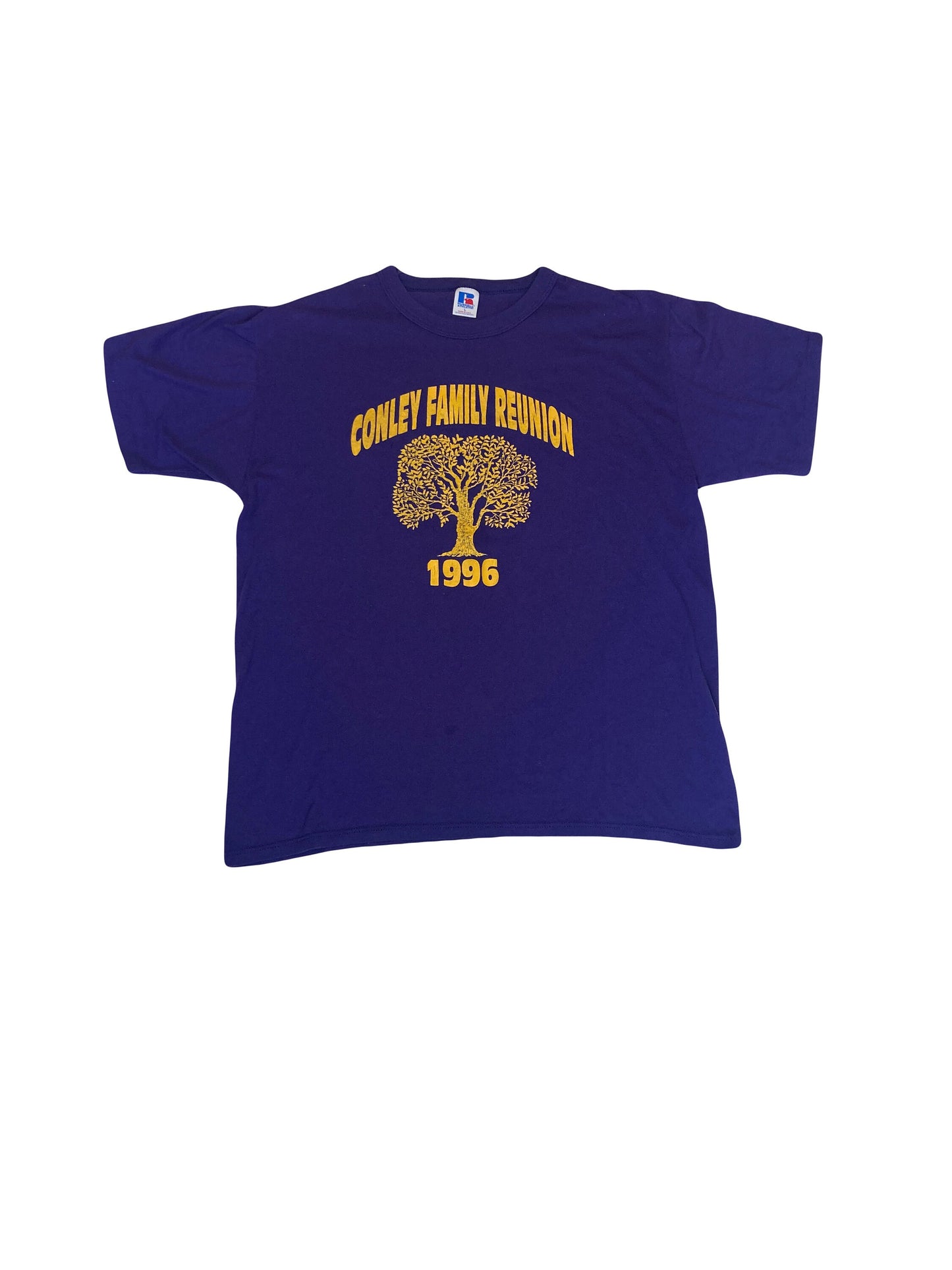 Vintage 90s Conley Family Reunion Together in Love - Monroe LA USA souvenir quirky purple yellow t-shirt size large