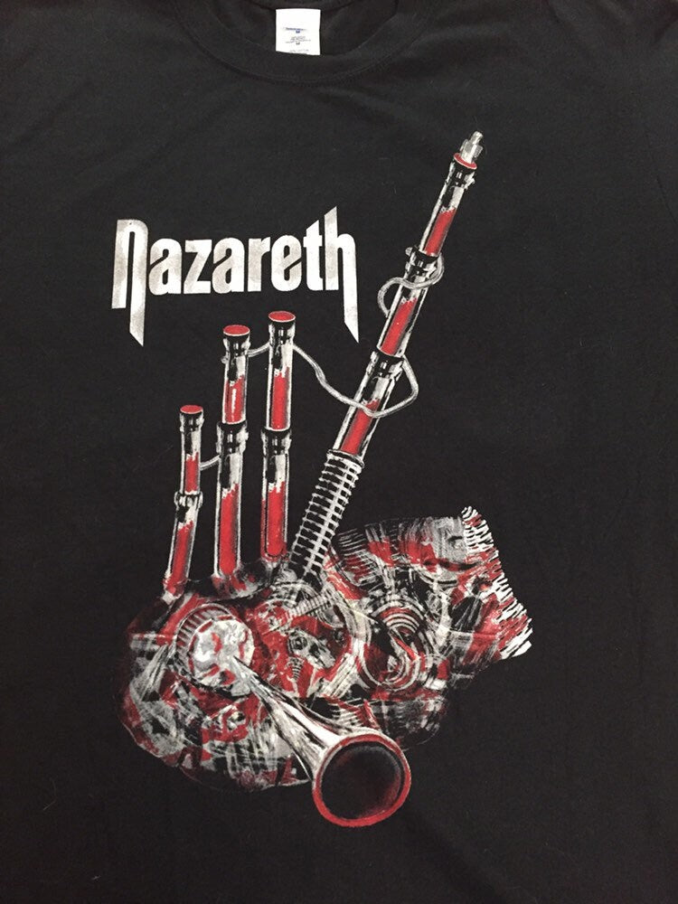 Vintage band t-shirt Nazareth hard rock Scottish heavy metal band size medium