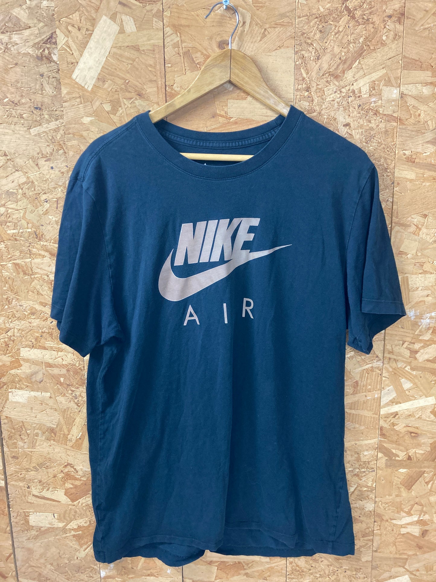 Vintage Y2K Black Nike Air brown swoosh logo t-shirt size XL