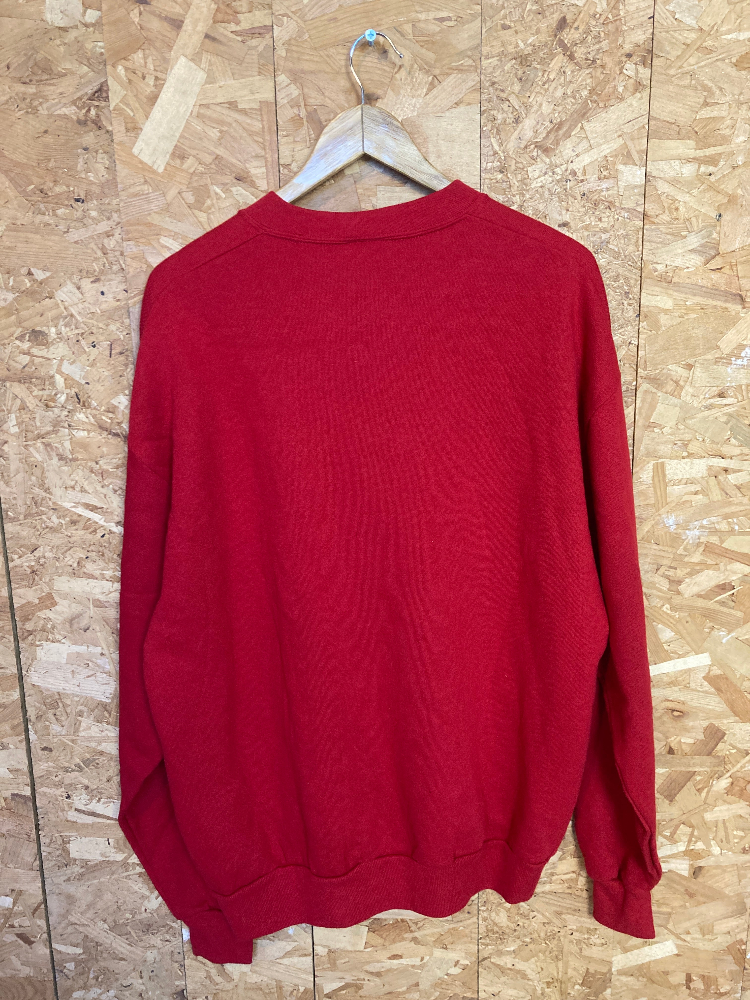 Vintage 90s red Panora lights up USA Christmas crew neck sweater size XL