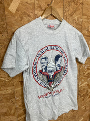 Vintage 90s USA Clinton & Gore inauguration souvenir grey t shirt size medium