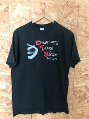 Vintage 90s Dance Theatre Oregon moves me USA black souvenir theatre production t-shirt size large by Jerzees