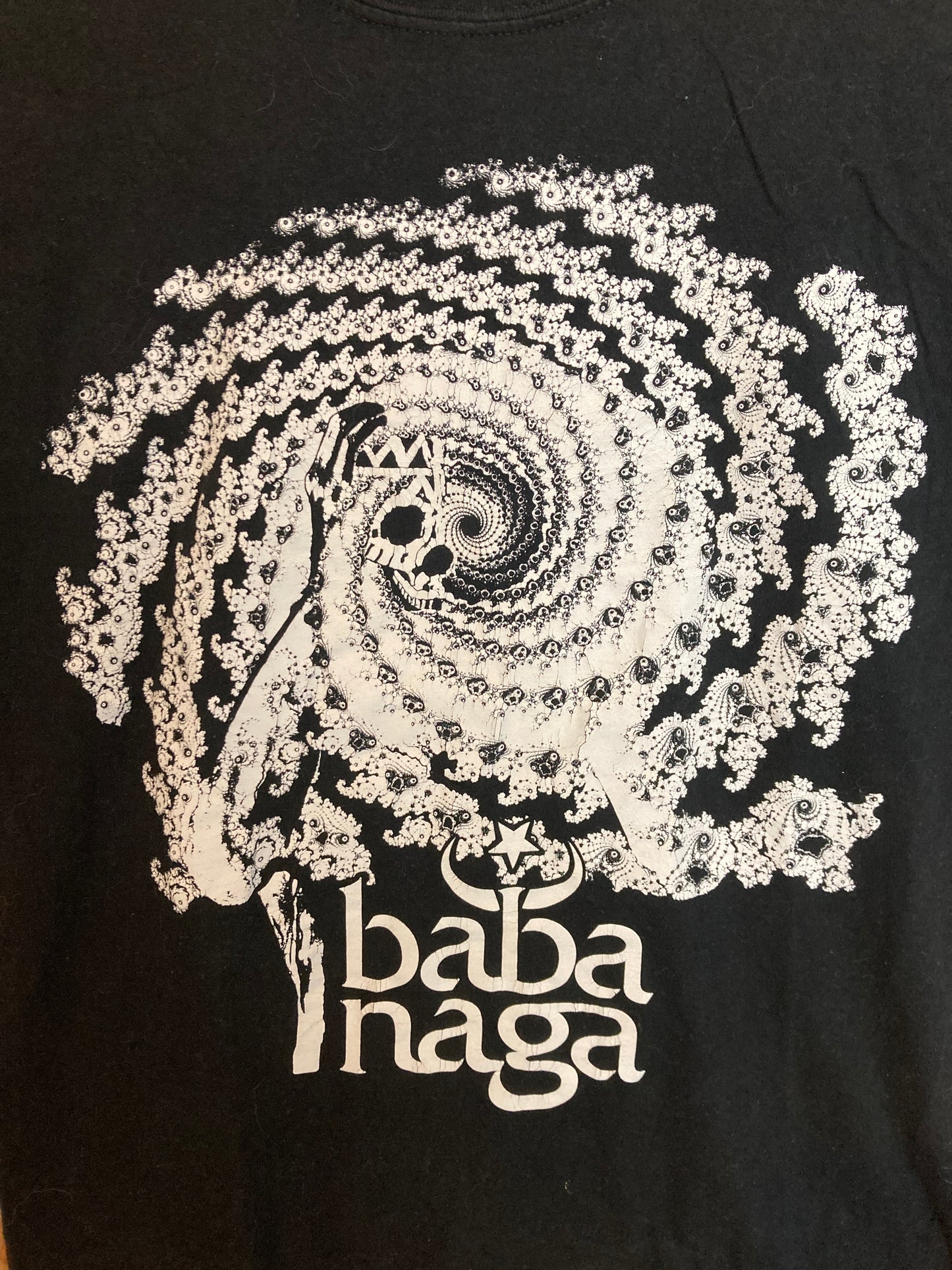 Vintage Baba Nagu indy band t-shirt black white logo size small