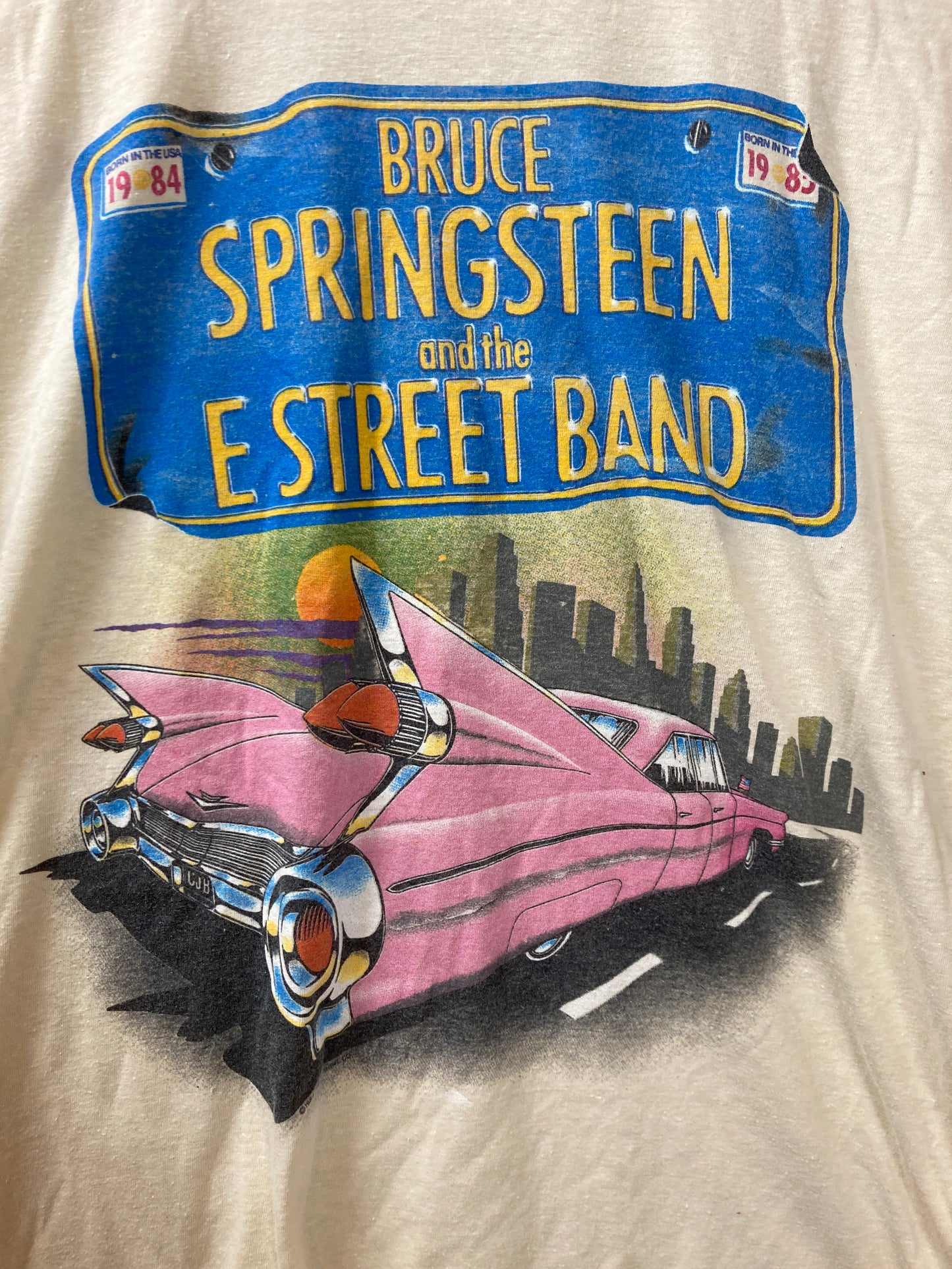 Vintage 84' Bruce Springsteen & E-street band tour t-shirt size medium