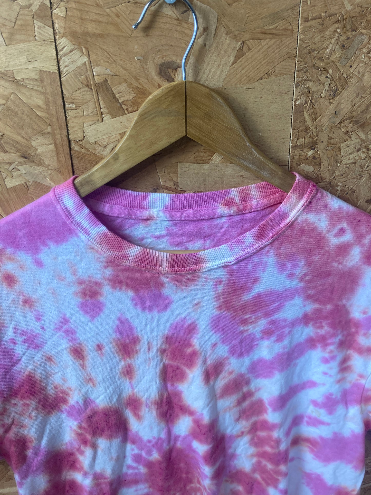 Vintage psych candy pink acid wash tye-die t-shirt size medium