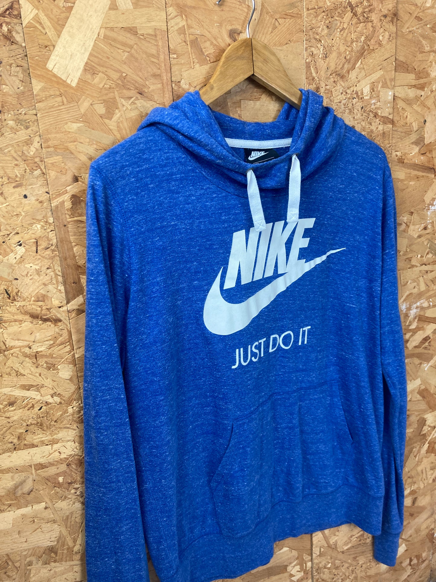 Vintage 90s blue Nike just do it spell out hoodie size XL lightweight snood neck