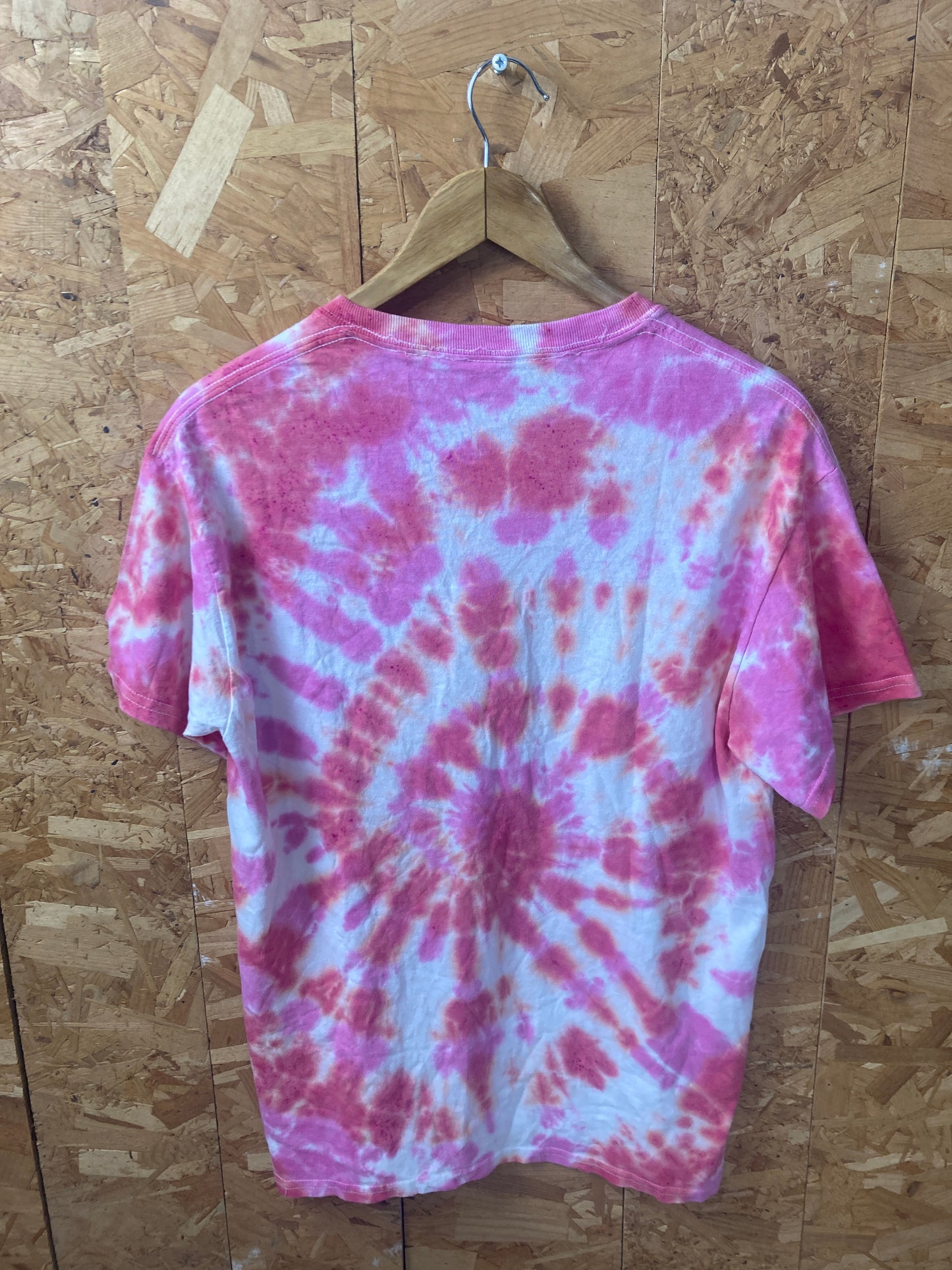 Vintage psych candy pink acid wash tye-die t-shirt size medium