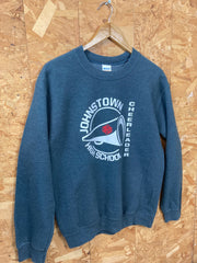 Vintage Y2K ‘Devyn’ Johnstown Highschool cheerleaders USA college varsity team grey crew neck sweater size small