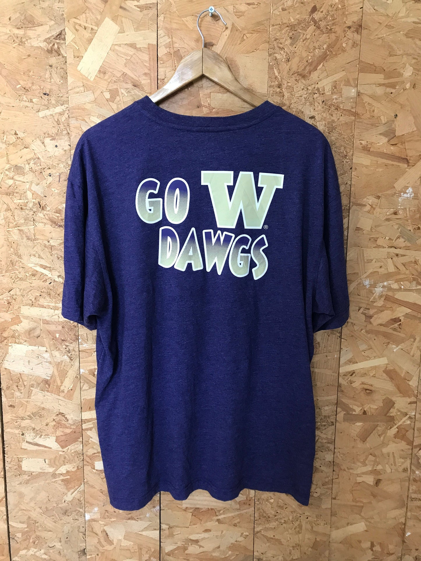 Vintage 90s Go W Dawgs Washington University College USA souvenir purple t-shirt size XL