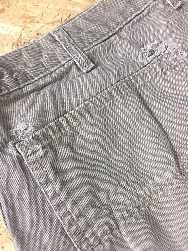 Vintage 90s Carhartt beige carpenter work pants distressed worn size W34 x L32